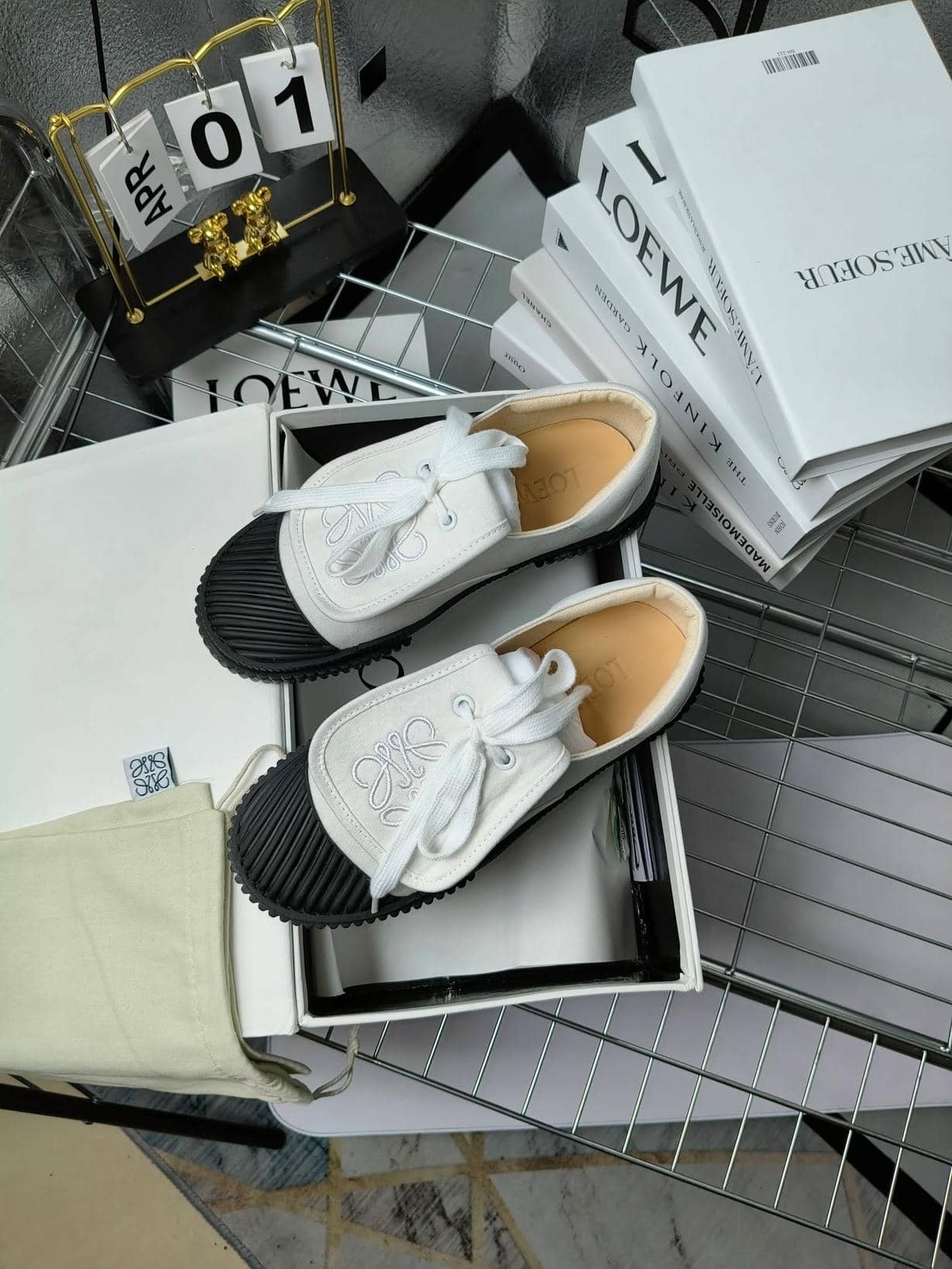 LOEWE canvas sneakers-12
